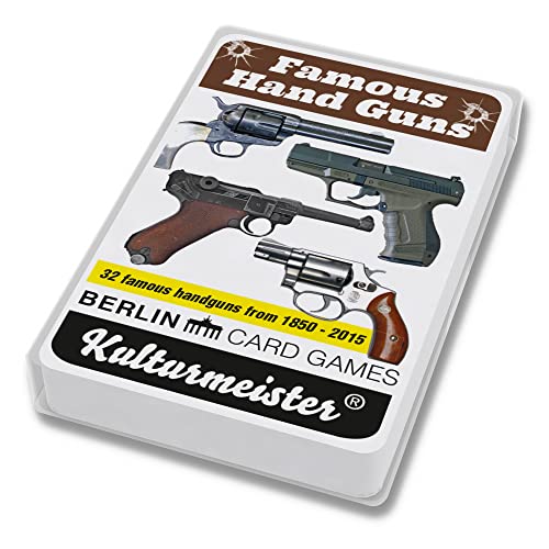 Kulturmeister Kartenspiel Famous Hand Guns - Entdecke 32 Handfeuerwaffen von Kulturmeister