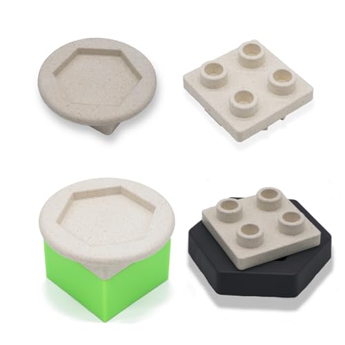 Kumetic Adapter Stein Set 20 Paare passend für GraviTrax Kugelbahn & Duplo® - schnell und stabil Türme Bauen - 50% Holzanteil - Made in Germany (2x20 Set) von Kumetic