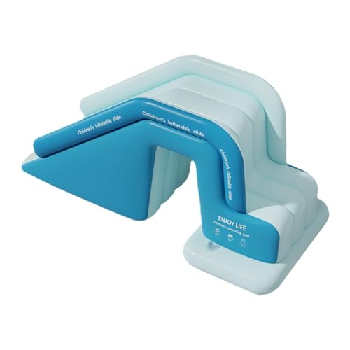 Kuntesetty Aufblasbare Rutsche, tragbare Wasserrutsche aus PVC für Pools im Freien, Blau Kuntesetty Aufblasbare Rutsche, tragbare Wasserrutsche aus PVC für Pools im Freien, Blau von Kuntesetty