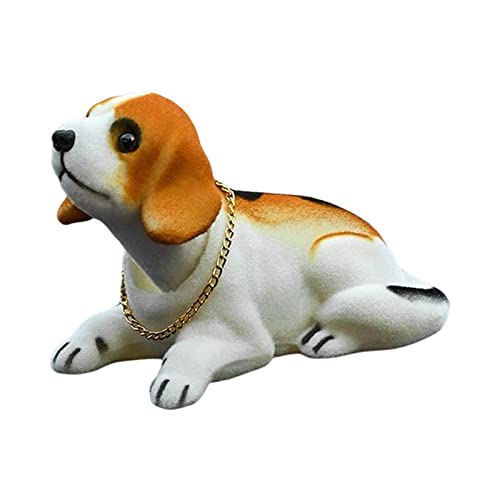 Kuntesetty Lustige Hunde Figur für Auto Dekoration Wackelkopf Modell, Beagle von Kuntesetty