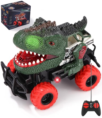 Dinosaurier Spielzeug, Dinosaurier Auto Spielzeug, Ferngesteuerte Auto Kinder, Spielzeugautos Geburtstag Geschenke für Jungen Mädchen ab 3 4 5 6 7 Jahre, Weihnachten Geschenke für Jungen von Kureny