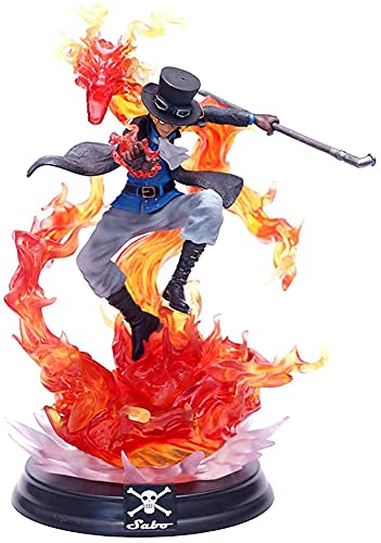 Kurrma One Piece Sabo (12.9in/33cm) Gk Revolutionäre Armee Kampfszene/flammender Drache Dämonenfruchtkraft PVC Boxed Cartoon Charakter Modell/Statue Actionfigur Sammlerstücke/Geschenke/Dekoration von Kurrma