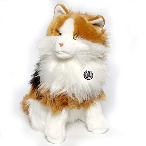 Katze Kuscheltier Glückskatze Maine Coon Perser sitzend 31 cm * Tycoon von Kuscheltiere.biz