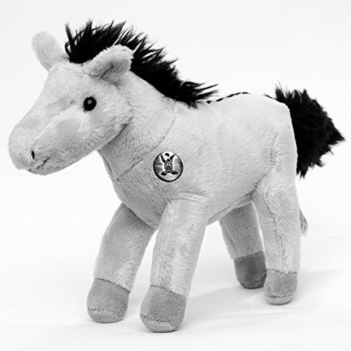 Pferd Pony Kuscheltier hellgrau Plüschtier Pferdchen FLICKA - Kuscheltiere*biz von Kuscheltiere.biz