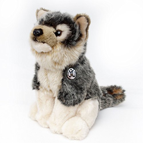 Wolf Welpe Kuscheltier sitzend 20 cm hoch Plüschtier * Scout von Kuscheltiere.biz