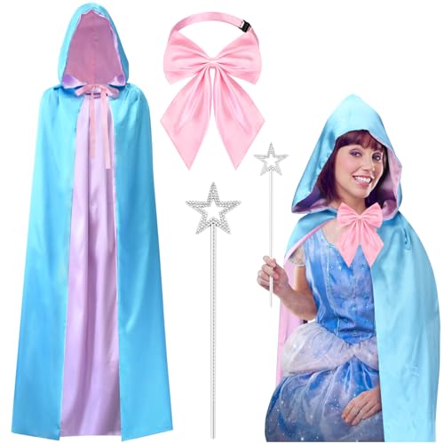 Kuscul Feen-Umhang mit Fliege und Stern, Feenstab, Halloween, Cosplay, Party, Verkleiden (90 cm) von Kuscul