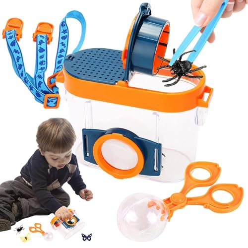 Kustimantu Animal Catching Kit, Animal Collection Kit für Kinder | Animal Catcher Butterfly Lupe Glass Catching Toy - Exploration Science Kit mit Pinzettenbeobachtung Bildungsinstrument für von Kustimantu