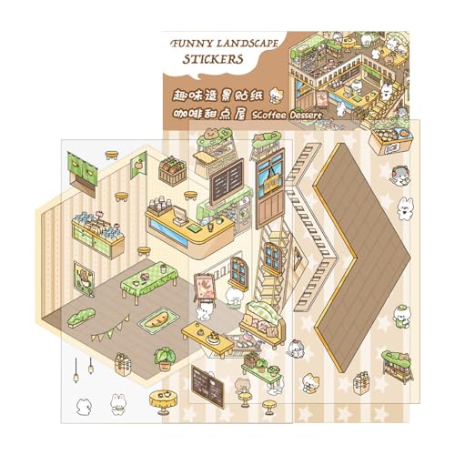 Kustimantu Aufkleber für Landschaftsgestaltung, Cartoon-Landschaftsgestaltung | Miniatur-Kabinenaufkleber, visuelles Stapeln, Miniatur-Szene, 3D-Landschaftsaufkleber für Kustimantu Aufkleber für Landschaftsgestaltung, Cartoon-Landschaftsgestaltung | Miniatur-Kabinenaufkleber, visuelles Stapeln, Miniatur-Szene, 3D-Landschaftsaufkleber für von Kustimantu