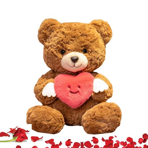 Kustimantu Bear Fehip, Tierfüllung zum Valentinstag, weicher Bär, Valentines Plüschherz, 24 cm, Plüschtiere, Raumdekoration, Kissen für Frauen und Bräutigam Kustimantu Bear Fehip, Tierfüllung zum Valentinstag, weicher Bär, Valentines Plüschherz, 24 cm, Plüschtiere, Raumdekoration, Kissen für Frauen und Bräutigam von Kustimantu