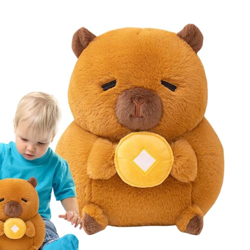 Kustimantu Capybara Stofftiere, Capybara Stuffed Pillow - Cartoon gefülltes Kissen Puppendekor,Weiche und zarte Heimdekoration für Auto, Bett, Couch, Schlafzimmer, Wohnzimmer, Kinderzimmer von Kustimantu