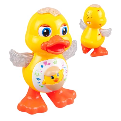 Kustimantu Entenspielzeug für | Tänzerente Babyspielzeug, Cartoon-Tier mit LED-Licht auf Batterien für Schlafzimmer, Spielzeit, Lernen, Reisen, sensorisches Spiel, Bodenerkundung und Sitz Kustimantu Entenspielzeug für | Tänzerente Babyspielzeug, Cartoon-Tier mit LED-Licht auf Batterien für Schlafzimmer, Spielzeit, Lernen, Reisen, sensorisches Spiel, Bodenerkundung und Sitz von Kustimantu
