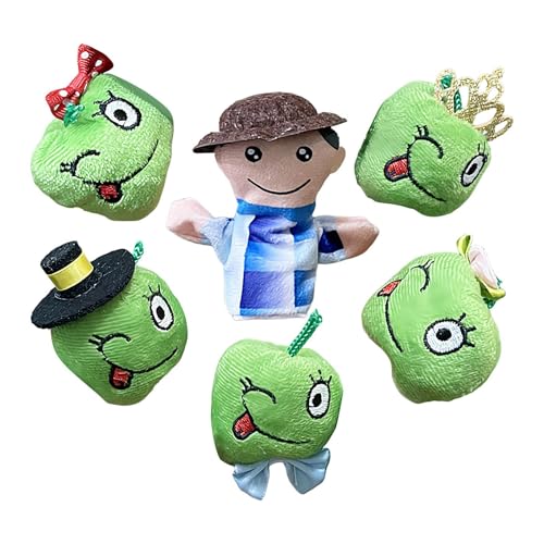 Kustimantu Fingerpuppen, Bauernhof und Obst, Handpuppen, 6-teilig, Zubehör aus leichtem und weichem Plüsch, für Entwicklung und Show für Geburtstagsfeier und Schule Kustimantu Fingerpuppen, Bauernhof und Obst, Handpuppen, 6-teilig, Zubehör aus leichtem und weichem Plüsch, für Entwicklung und Show für Geburtstagsfeier und Schule von Kustimantu