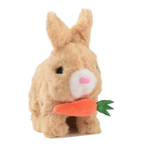 Kustimantu Hoping Bunny Toys, Interactive Electronic Bunny Plush Toy - Cartoon Interactive Jumping Bunny Toy - Entzückende -Puppe, sprechende Tierpuppe für, Mädchen von Kustimantu