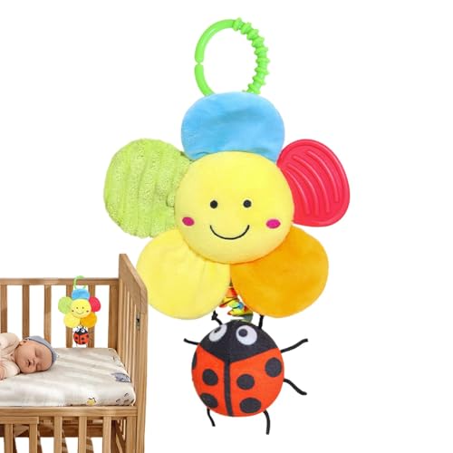 Kustimantu Kinderwagen Hangable Toys, Hangable Spielzeug,Reiseaktivität Plüsch Animal Wind Chime | Komfortable Kleinkind -Krippe Rassel für Türsteher, Stuhlbasse, Autositze von Kustimantu