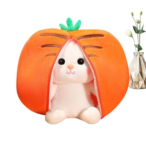 Kustimantu Kuschelhasen gefülltes Tier, Obsthasen Plüsch | Reversible Stofftiere für Mädchen,Bunny Plushie Puppe, süßes Stofftier mit Toast -Design, stickige Puppe für, Mädchen von Kustimantu