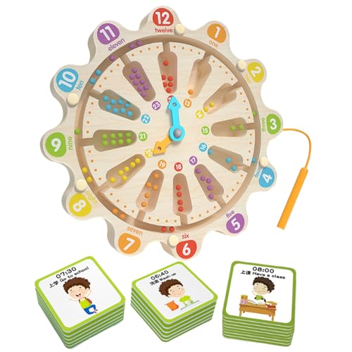 Kustimantu Magnetisches Labyrinth | Lernpuzzle, magnetische Uhr aus Holz, Lernspielzeug für Feinmotorik, für 3 Jahre und älter – sensorisches Spiel für Jungen und Mädchen Kustimantu Magnetisches Labyrinth | Lernpuzzle, magnetische Uhr aus Holz, Lernspielzeug für Feinmotorik, für 3 Jahre und älter – sensorisches Spiel für Jungen und Mädchen von Kustimantu
