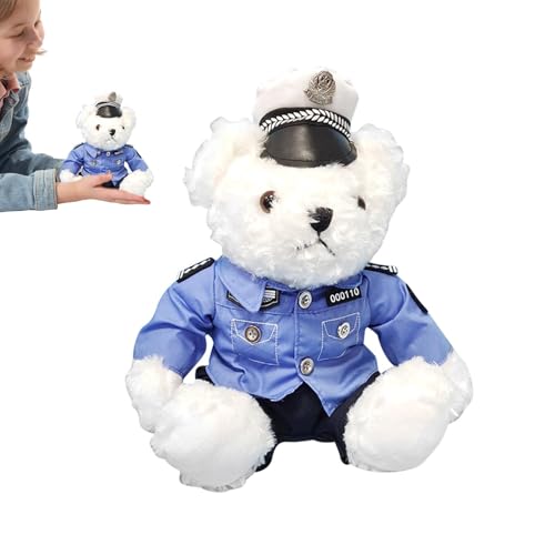 Kustimantu Polices Bär Plüsch - Richtlinien en Kuscheltiere,Niedlicher Plüschbär mit abnehmbarem Polices-, Stofftier für Geburtstags- und Weihnachtsüberraschungsgeschenke Kustimantu Polices Bär Plüsch - Richtlinien en Kuscheltiere,Niedlicher Plüschbär mit abnehmbarem Polices-, Stofftier für Geburtstags- und Weihnachtsüberraschungsgeschenke von Kustimantu