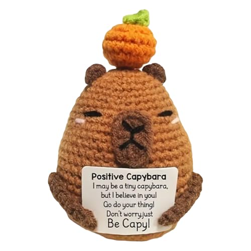 Kustimantu Positive Tiere | Capybara inspiriert von Emotionen | Plüschspielzeug mit Inspirationskarte, Bürodekoration für Haus, Schlafzimmer, Wohnzimmer, Studio Kustimantu Positive Tiere | Capybara inspiriert von Emotionen | Plüschspielzeug mit Inspirationskarte, Bürodekoration für Haus, Schlafzimmer, Wohnzimmer, Studio von Kustimantu