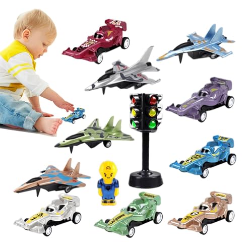 Kustimantu Presse und Go Car Toys, Trägheit Autospielzeug - Metallträglichkeit Automobile Kleinkindauto Set,Vielseitige Reibungsfahrzeug Kinder Spielen für Kinder über 3 Jahre alt von Kustimantu