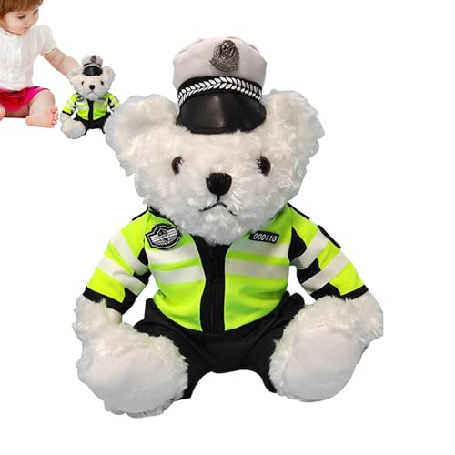 Kustimantu Richtlinien Kuscheltiere,Ausgestopftes Bären-Plüschtier im Polices- Weicher Plüschbär mit abnehmbarem Polizei, Plüschtier für Kinder, Mädchen und Kustimantu Richtlinien Kuscheltiere,Ausgestopftes Bären-Plüschtier im Polices- Weicher Plüschbär mit abnehmbarem Polizei, Plüschtier für Kinder, Mädchen und von Kustimantu