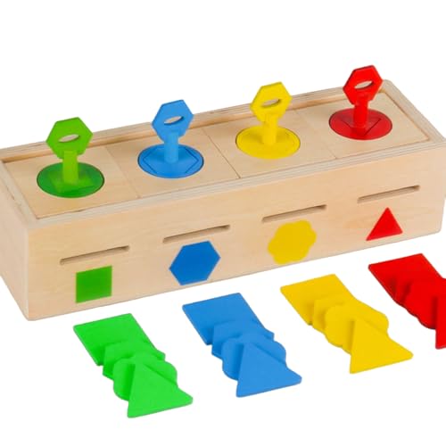 Kustimantu Sensorisches Spiel zur Sortierung von Farben, Lernset aus Holz für Kindergarten, Schlosskasten mit geometrischen Formen für kognitive Entwicklung, Geschenkidee für Reisen, Haus, Geburtstag Kustimantu Sensorisches Spiel zur Sortierung von Farben, Lernset aus Holz für Kindergarten, Schlosskasten mit geometrischen Formen für kognitive Entwicklung, Geschenkidee für Reisen, Haus, Geburtstag von Kustimantu