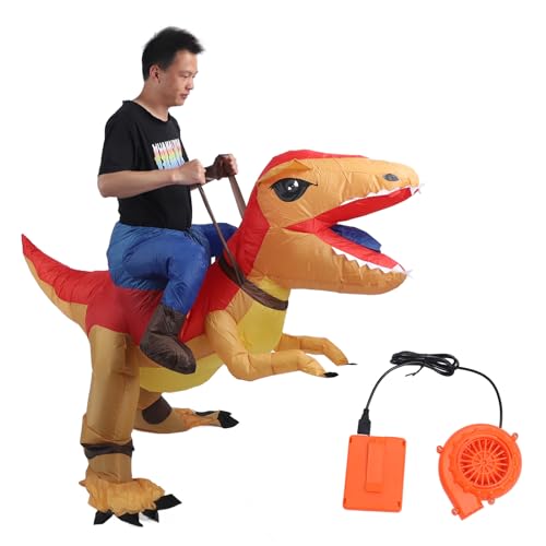 Kuuleyn Cartoon aufblasbare Kostüm aufblasbare Dinosaurierkostüm aufblasbare Dinosaurierkostüm Erwachsene Reitanzug Luft Blow up Cartoon Outfit für Urlaubsfeier Cosplay Performance von Kuuleyn