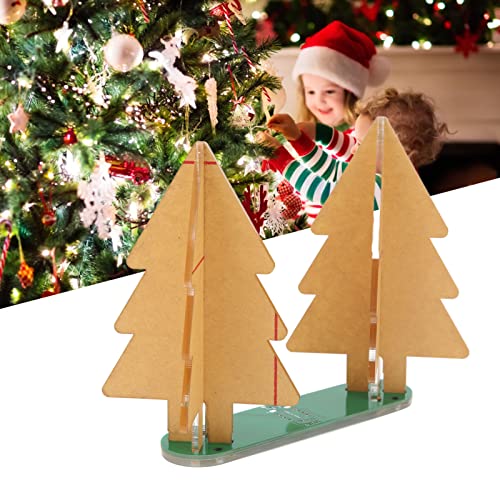 Kuuleyn LED-Weihnachtsbaum-Schaltkreis-Kits, Weihnachtsbaum-Lötprojekt, mattiertes Acryl, Bunte 3D-Elektronik-Weihnachtsbaum-DIY-Kits für Weihnachtsdekoration, Lötübungen, Lernen (Grün) von Kuuleyn