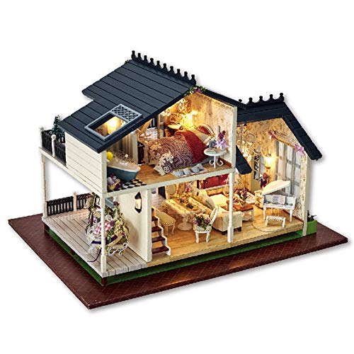 Mädchen Märchen Haus Dekor Haus Miniatur Spielhaus DIY Miniatur Puppenhaus Kits, Tiny House Kits, DIY hölzerne Miniatur zusammengebaut dekorative Puppenhaus Kinder Villen von Kuuleyn