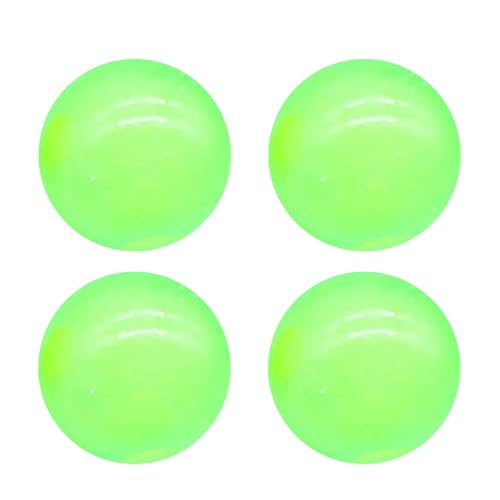 4 Stück Sticky Glows Stressbälle, Fluoreszierende Klebrige Wandbälle, Klebrige Bälle Zum Werfen An Die Decke, Sticky Glows Stressbälle Zappelspielzeug, Sticky Ball Decke Leuchtet Im Dunkeln von Kuxiptin