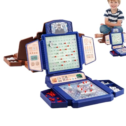 Battle Ship Klassisches Brettspiel, Strategiespiel Für Kinder, Schiffe Versenken Brettspiel Elektrisch, Battle Ship Spiel Strategiespiele Kinder, Deluxe Sea Battle Spiel Seeschlacht von Kuxiptin