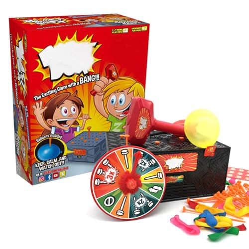 Blasting Box Spiel, Ballon Spiel, Balloon Pop Spiel, Balloon Burst Box Spiel, Bang Bang Popping Ballon Spiel, Kniffliges Spielzeug Brettspiel, Familienspiel Gags Scherzspielzeug Für Jungens Mädchen von Kuxiptin