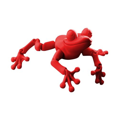 Kuxiptin 3D-gedrucktes bewegliches Spielzeug,3D-Gedruckter Frosch, Bewegliche Gelenke Erwachsene Zappelspielzeug, Zappelspielzeug für Erwachsene, Schreibtischspielzeug für Kinder, bewegliches von Kuxiptin