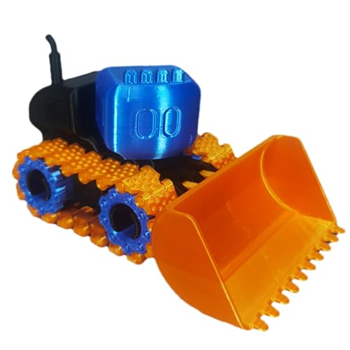 Kuxiptin Bulldozer-Spielzeug für Kinder,Bulldozer-Konstruktionsspielzeug | 3D-gedrucktes Spielzeugornament für Kinder, beweglicher Bulldozer | Erwachsene Sammlerstücke Radlader-Spielzeug für alle von Kuxiptin