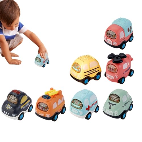 Kuxiptin Cartoon-Autos-Spielzeug, Trägheitsauto-Spielzeug,Lustiges Trägheits-Cartoon-Auto-Spielzeugset für Mädchen | Schlag- und sturzfest, kreative Mini-Fahrzeuge, Kleinwagen-Spielzeugkollektion für von Kuxiptin