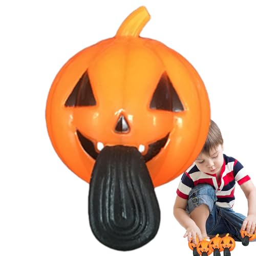 Kuxiptin Dehnbares Zappelspielzeug, Halloween-Spielzeug für Kinder - Kürbiszunge Fliegendes Katapult Zappelspielzeug Stressabbau Zappelspielzeug - Dehnbares Spielzeug für Kinder, stressabbauendes von Kuxiptin