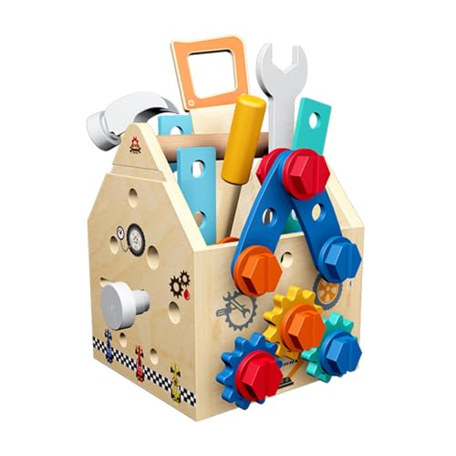 Kuxiptin Rollenspiel-Werkzeugkasten, Spielzeug-Werkzeugset | Pädagogisches Rollenspiel-Konstruktionsspielzeug,Lernwerkzeuge für die pädagogische Entwicklung, inklusive kleinem Hammer, Schraubendreher von Kuxiptin