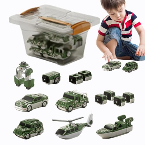 Kuxiptin Spielfahrzeug-Set, Spielzeug mit verwandelnden Fahrzeugen | Magnetische Kinderfahrzeuge, zusammengebautes Konstruktionsspielzeug - Fahrzeugblöcke, Sammelfiguren für Kinder für Schlafsaal, von Kuxiptin
