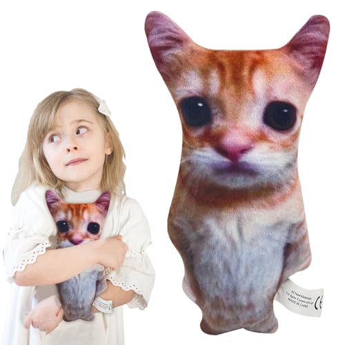 Kuxiptin Squish EL Gato Cat Puppe, Plüschtier EL Gato Cat | Ultraweiche Squish EL Gato Katzenpuppe,Cartoon-Kätzchen-Katzen-Puppe, gefüllte Geschenkpuppe, Schlafkissen von Kuxiptin