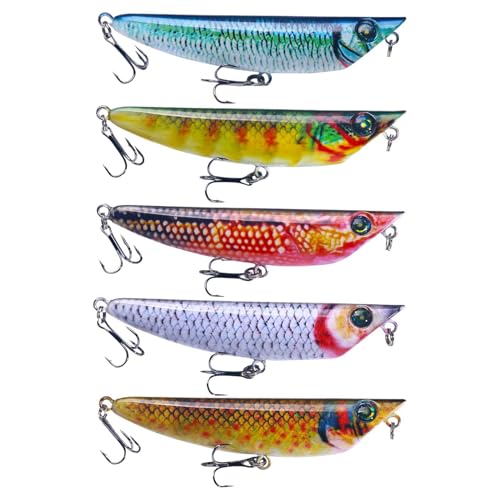 Kuxiptin Swimbait Fischerei, Schwimmköder - Fish Swimbaits Kit - Tragbare realistische Fischköder, langsam sinkende Köder für Bassforellen Crappie Walleye Pike Bluegill Salmon von Kuxiptin