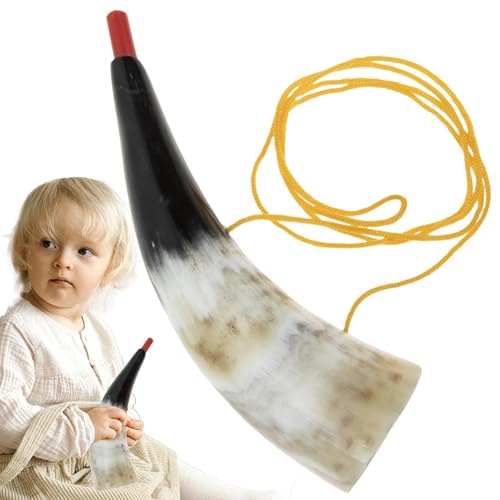 Kuxiptin Tragbares Horn für den Außenbereich, natürliches Hornspielzeug | Tragbares Hornspielzeug für Kinder,Good Touch Outdoor-Spielset für Künstler, Blasinstrumenten-Lernende, Kinder, Musikliebhaber von Kuxiptin