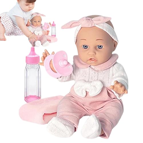 Kuxiptin Wiedergeborene Puppe, wiedergeborene Babys,Echte Kleinkindpuppe - 12-Zoll wiedergeborene Kleinkindpuppen mit Kleidung, Flasche und Schnuller, handgefertigte Kleinkindpuppe von Kuxiptin