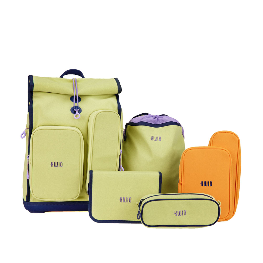 Kwio Schulranzen Set BAGG Lime 5tlg. Kwio Schulranzen Set BAGG Lime 5tlg. von Kwio
