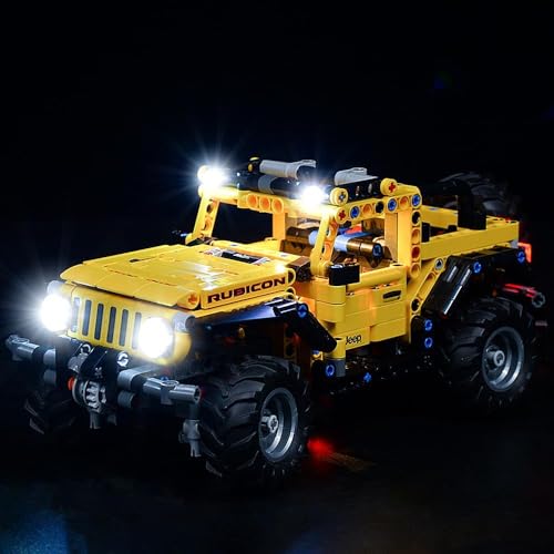 Kyaring Leuchtset für Lego Technic Jeep Wrangler Building Blocks Model-Led Light kit compatibile Con Lego 42122 (Non incluso nel Modello) von Kyglaring