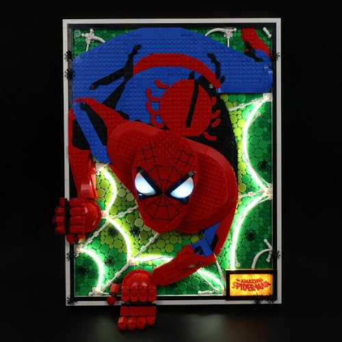 Kyglaring LED-Beleuchtungsset (kein Modell) - Kompatibel mit Lego-31209 Art The Amazing Spider-Man 3D Wall Art Bauklötze Modell Set - Nur LEDs kein Brick Set(Classic Version) von Kyglaring