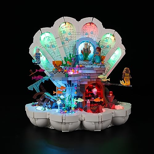 Kyglaring LED-Beleuchtungsset (ohne Modell) - Kompatibel mit Lego-43225 Disney Die kleine Meerjungfrau Königliche Muschelschalen-Bauklötze Modellset - Nur LEDs, kein Brick-Set (Classic Version) von Kyglaring