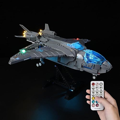 Kyglaring LED-Beleuchtungsset (ohne Modell) - Kompatibel mit Lego-76248 Marvel The Avengers Quinjet Building Blocks Model Set - Nur LEDs, kein Brick Set (RC Version) von Kyglaring