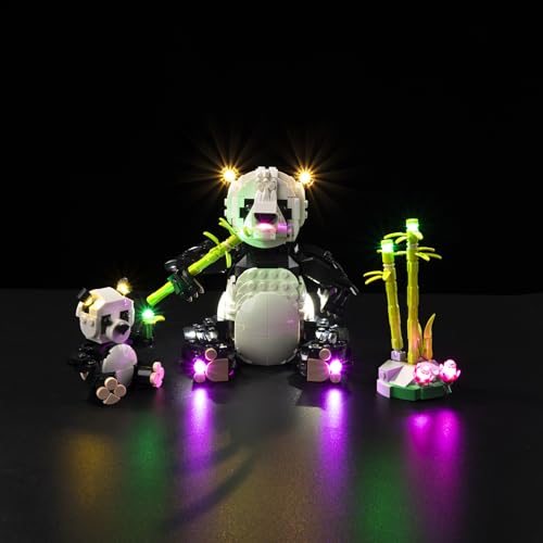 Kyglaring LED-Beleuchtungsset für Leg0 Wild Animals Panda Family Model Set, kompatibel mit Leg0 31165 (Leg0 Sets Nicht im Lieferumfang enthalten) von Kyglaring