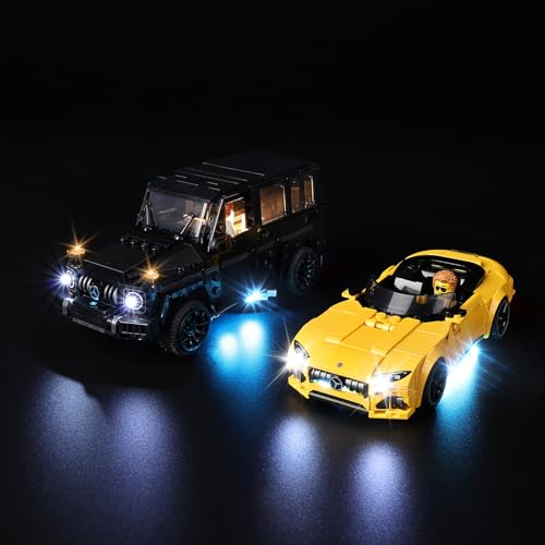 Kyglaring LED-Beleuchtungsset für Lego Mercedes-AMG G 63 & Mercedes-AMG SL 63 Car Speed Champions 76924 Modellbausatz, NO Lego Brick Set (Classic Version) von Kyglaring