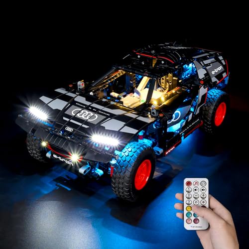 Kyglaring LED Beleuchtungsset für Lego Technic Audi RS Q E-Tron Advanced Building, das ferngesteuerte Auto Beleuchtungsset. Speziell für Lego 42160, eingebauter Lichteffekt (Fernbedienungsversion) von Kyglaring