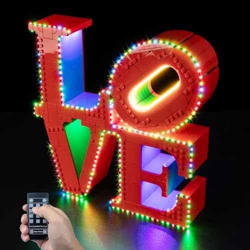 Kyglaring LED Beleuchtungsset für leg0 Art Love Sculpture Kompatibel mit leg0 31214 Tudor Corner Model Set - LEDs only no Brick Set (Remote Control) von Kyglaring